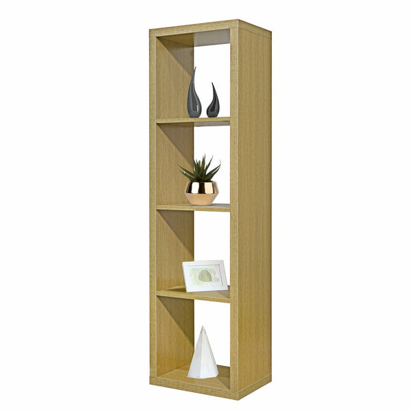 Libreria Moderna 4 Ripiani 42x147x30 cm in Legno Melaminico Rovere Chiaro sconto