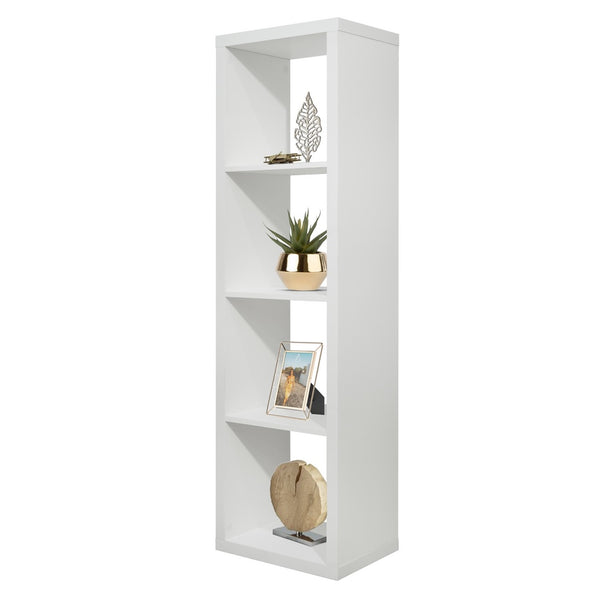 Libreria Moderna 4 Ripiani 42x147x30 cm in Legno Melaminico Bianco Opaco online