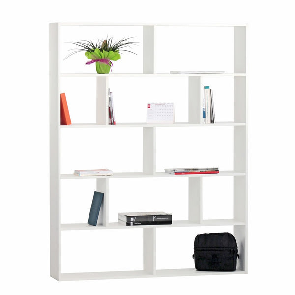 online Libreria 12 Ripiani 124x160x24 cm in Legno Melaminico Bianco Opaco