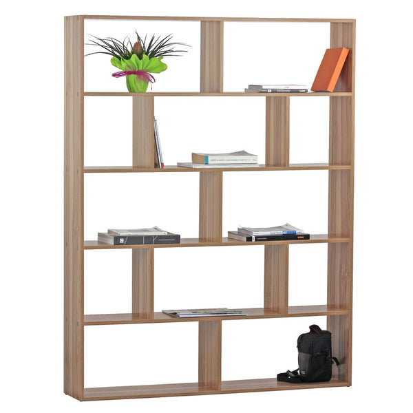 online Libreria 12 Ripiani 124x160x24 cm in Legno Melaminico Naturale