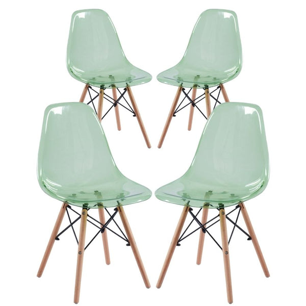 acquista Lot de 4 chaises 45,5x53,5x81,2 cm en polypropylène Betty Green