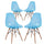 Lot de 4 chaises 45,5x53,5x81,2 cm en polypropylène Betty Blue