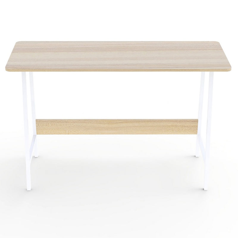 Scrivania da Ufficio 120x45x72 cm in Metallo e Legno Dalla Bianco/Frassino-5