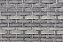 Set Salotto da Giardino Divano 2 Poltrone e Tavolino con Cuscini in Wicker Grigio-2