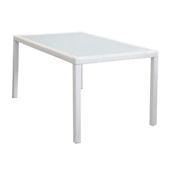 sconto Table Azore 150x90 cm en Osier Blanc