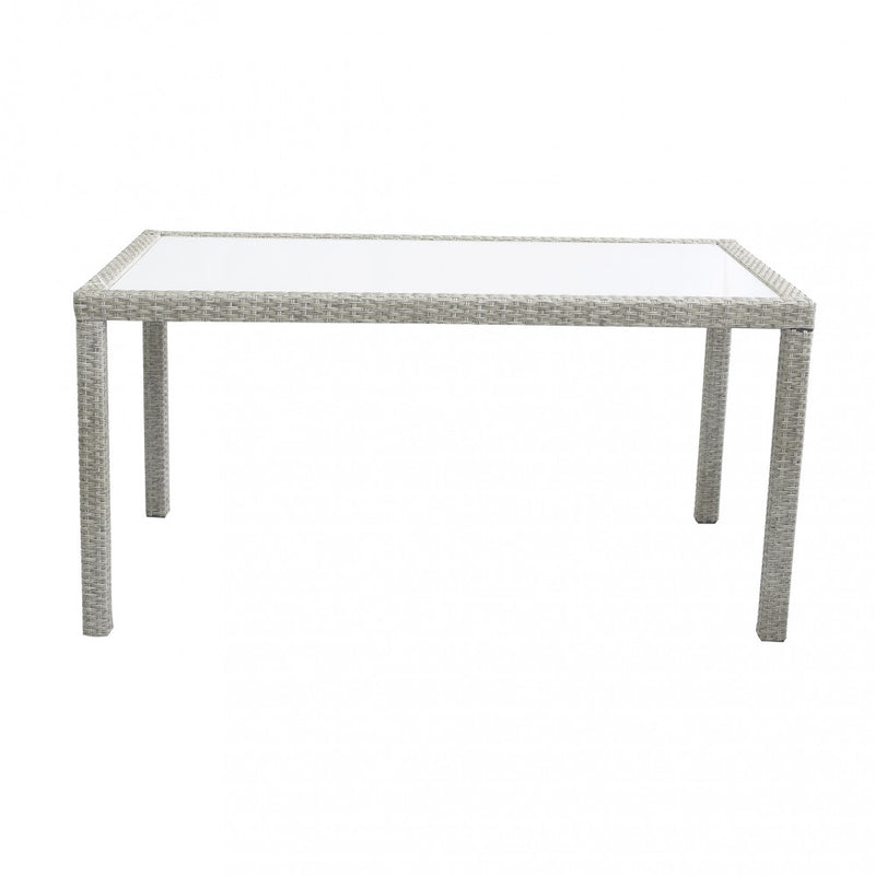 Tavolo Azore 150x90 cm in Wicker Grigio-2