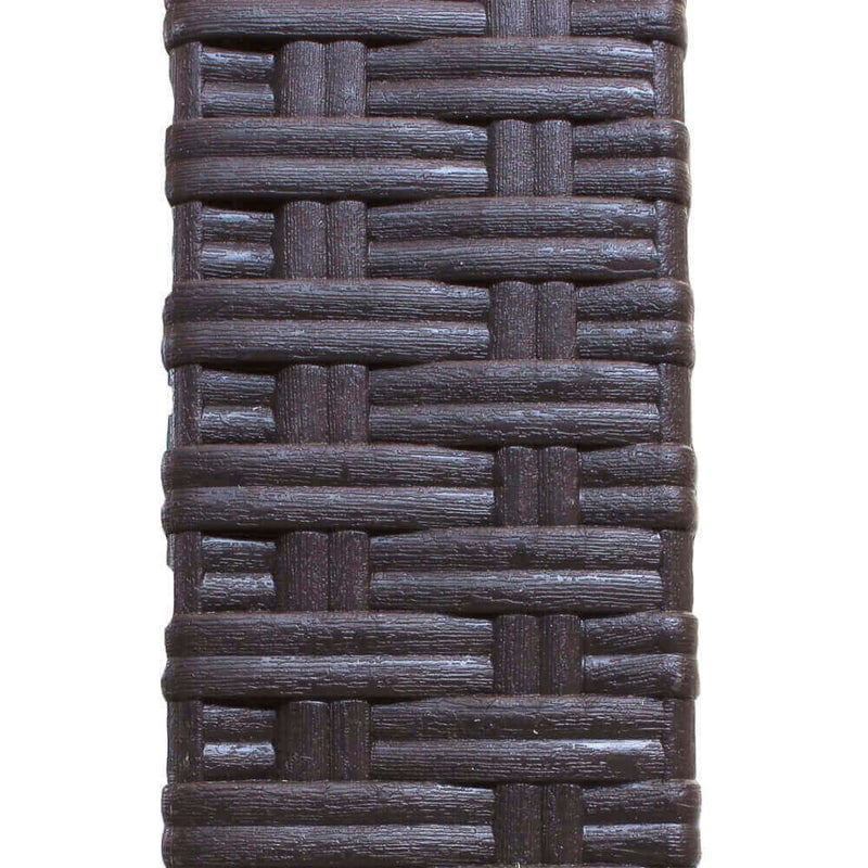 Tavolo Houston 150x90x74 h cm in Wicker Marrone-6