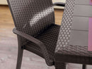 Tavolo Dallas 80x80x74 h cm in Wicker Marrone-6