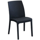 Sedia da Giardino Virginia 47x59x86 h cm in Wicker Antracite-1