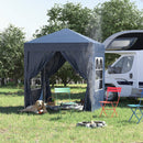 Gazebo Pieghevole Pop Up 2x2m in Poliestere e Acciaio Blu-2