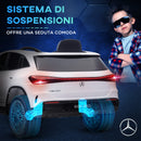 Macchina Elettrica per Bambini 12V con Licenza Mercedes EQA 250 Bianca-8