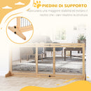 Cancelletto di Sicurezza per Cani 104-183x36x69 cm Estensibile in Legno-5