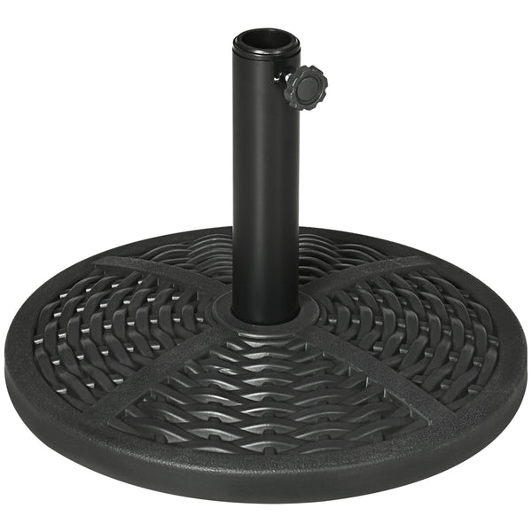 sconto Base per Ombrellone da Giardino Ø45 cm Effetto Rattan Nero