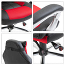 Sedia da Gaming Ergonomica 67x69x118-127 cm in Similpelle Rosso e Nero-8