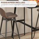 Tavolo Bar Rettangolare Alto 118x58x98 cm in MDF e Metallo Nero-7