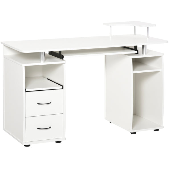 Bureau avec étagère 120x55x85 cm en aggloméré blanc acquista