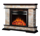 Camino Elettrico da Pavimento 88x118x30,5 cm Effetto Fiamma 1500W Stone & Ararat-1