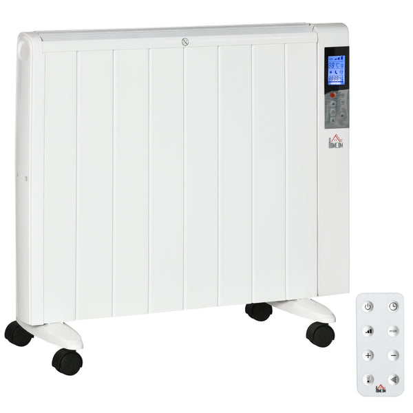 acquista Radiateur Électrique 2000W 75x31x66,5 cm avec Minuterie et Réglages de Chaleur Blanc