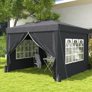 Gazebo Pieghevole 3x3m in Metallo Grigio-2