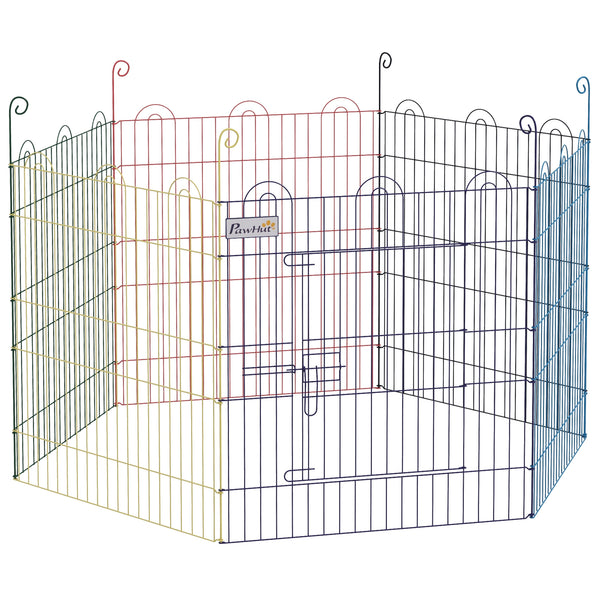 Recinto per Cani 6 Pannelli Ø120x60 cm in Metallo Multicolore online