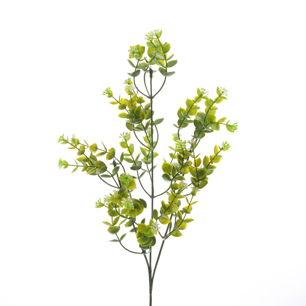 Lot de 12 mini branches d'eucalyptus artificielles avec fleurs H 65 cm online