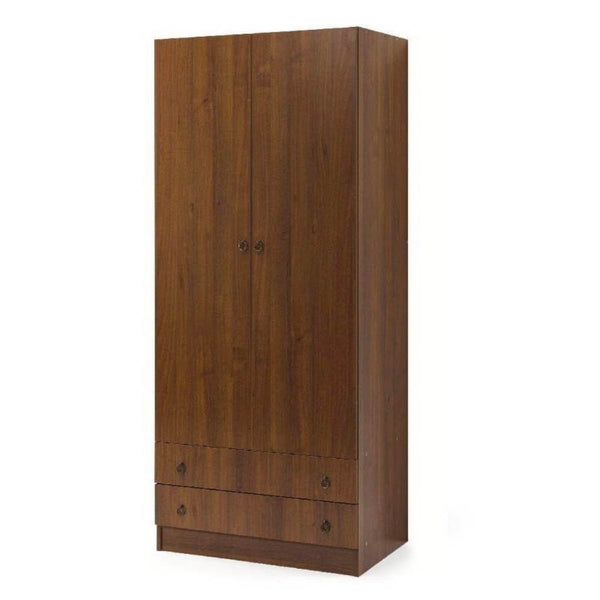 Armoire 180x60x90 cm 2 portes 2 tiroirs noyer antique prezzo