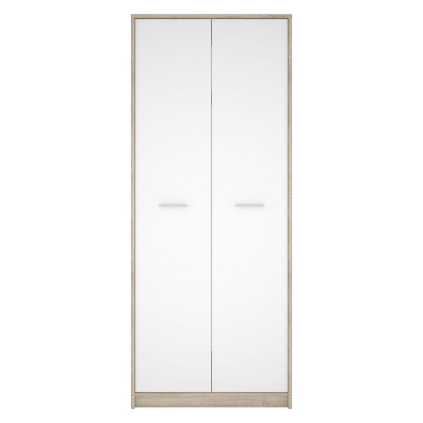 acquista Armoire Nepo 80x54x196,5 cm 2 portes en chêne sonoma blanc