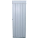 Armadio da Esterno 2 Porte 74,6x161,5x209 cm in Acciaio Zincato Grigio-6