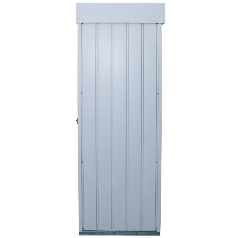 Armadio da Esterno 2 Porte 74,6x161,5x209 cm in Acciaio Zincato Grigio-6