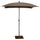 Parasol de jardin 200x200 cm mât en acier Ø27 mm Maffei Kronos Tortora