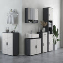 Mobile Sotto Lavabo Bagno 2 Ante 60x30x60 cm in Legno Grigio-2