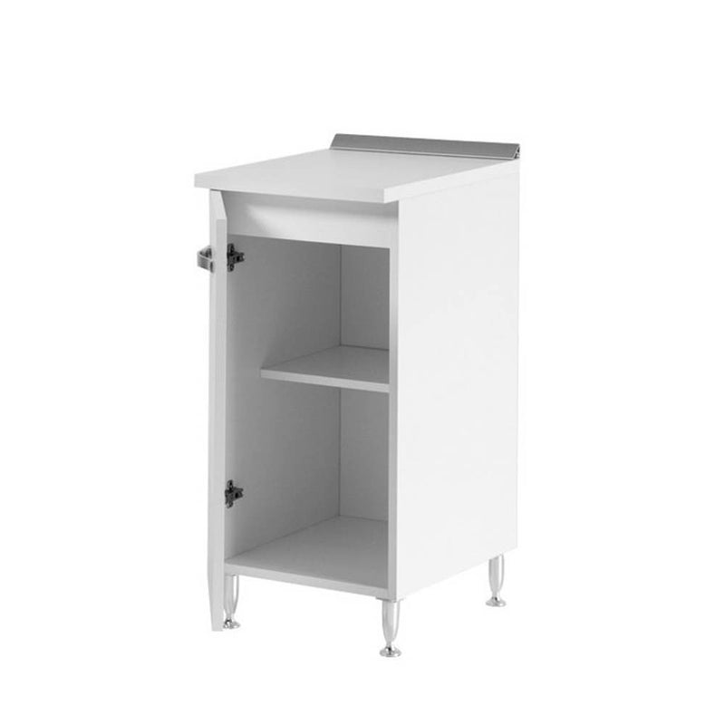 Base cucina con anta 40x50x85H cm bianco frassinato-2