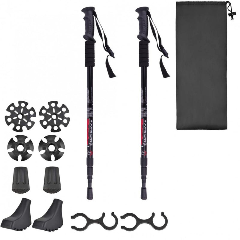 Set 2 Bastoni da Trekking 135 cm Regolabili con Impugnatura Antiscivolo-6