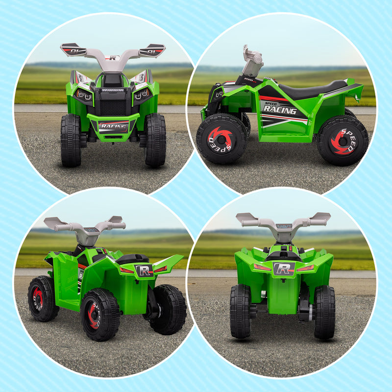 Mini Quad Elettrico per Bambini 6V Verde Grigio e Nero-7