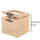 Set 10 Scatole a Cubo con Chiusura in Legno H 6 cm-2