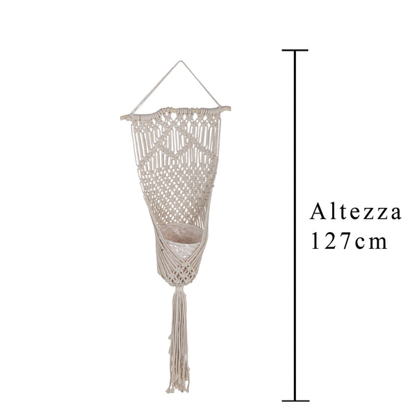 sconto Corda Parete Porta Vaso H 127 cm