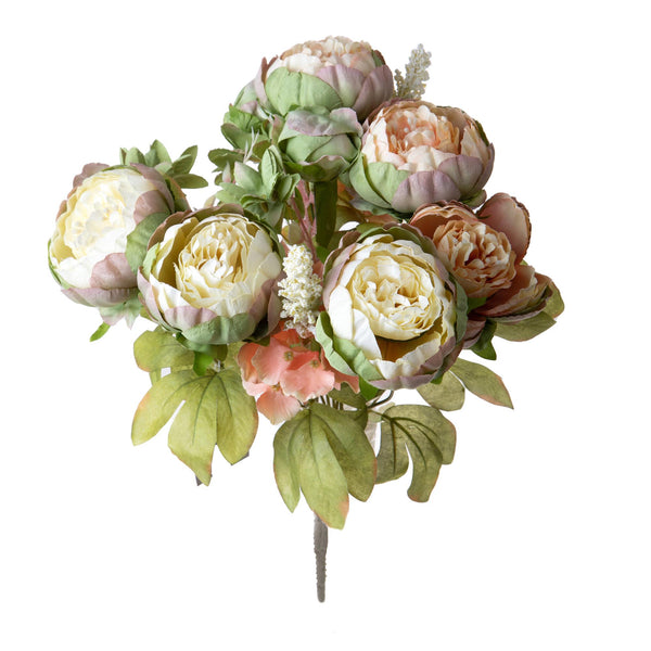 Lot de 2 bouquets de pivoines artificiels composé de 12 fleurs H 36 cm prezzo