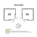 Box Doccia Angolare 2 Ante Scorrevoli in Acrilico H185cm Dorini Smart-7