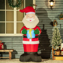 Babbo Natale Gonfiabile 77x68x184 cm con Regalo e 3 Luci LED-2