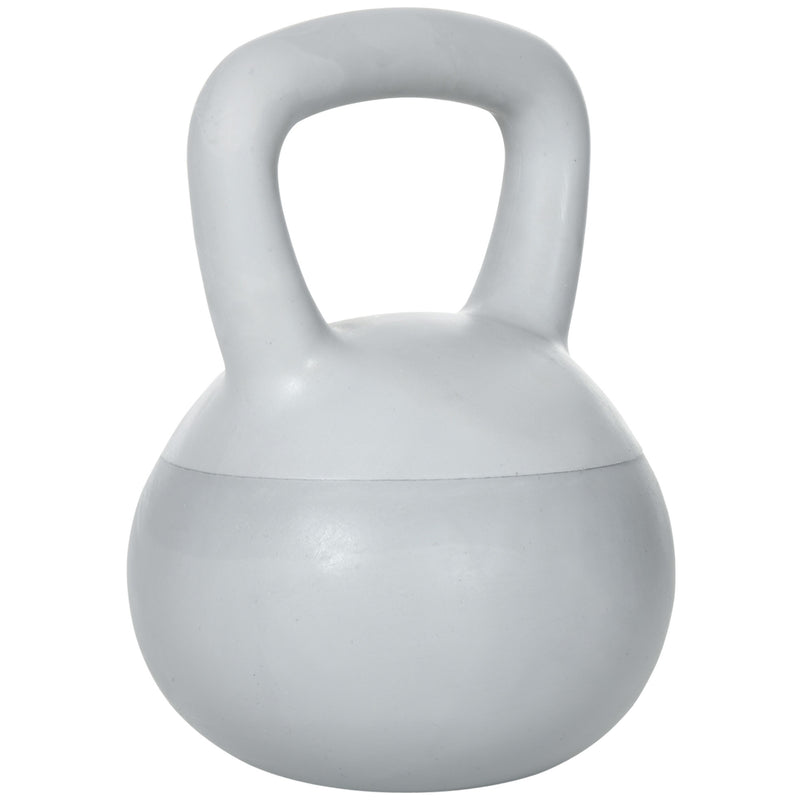 Kettlebell per Allenamento 4 Kg in PVC e Sabbia Metallica Grigio-1