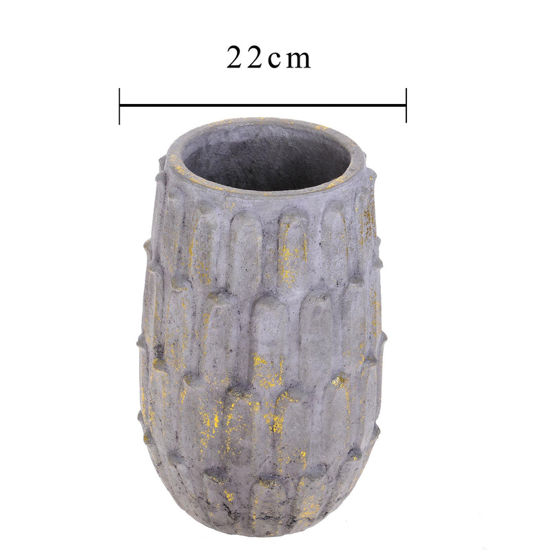 Vaso Stone in Ceramica Decorato H 34,5 cm-2