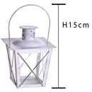 Set 4 Lanterne Quadrata in Metallo H 15 cm-3