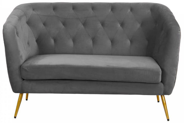 sconto Canapé 2 places 135x82 cm en velours gris