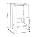 Comodino Ema antracite anta ribalta 30x30x55h cm-4