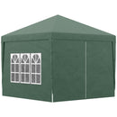 Gazebo Pieghevole 3x3m in Acciaio e tessuto Oxford Verde-1