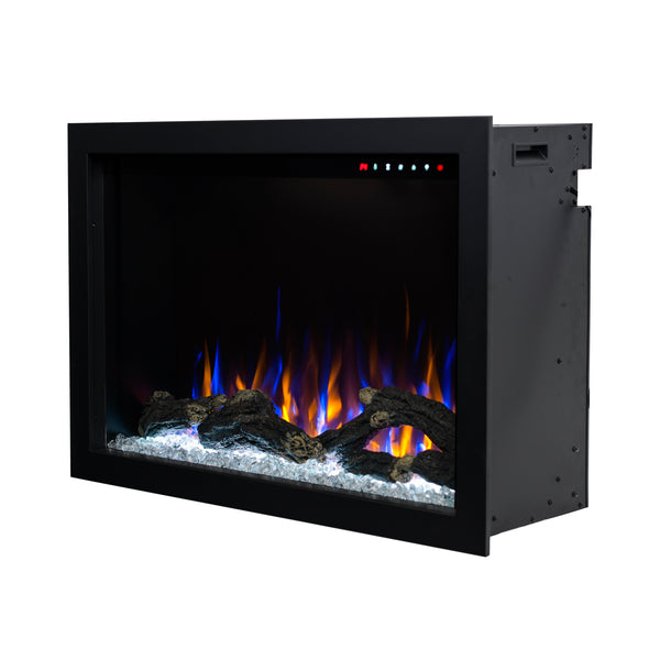 sconto Cheminée Électrique Encastrable 51x80x30,4 cm Effet Flamme 1500W Nepal 29 Noir