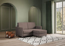 Divano 2 Posti con Pouf 158x145x85 cm Karay in Tessuto Talpa-3