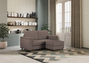 Divano 2 Posti con Pouf 168x145x85 cm Marrak in Tessuto Talpa-3