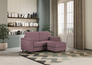 Divano 2 Posti con Pouf 168x145x85 cm Marrak in Tessuto Prugna-3