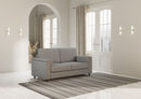 Divano 2 Posti 148x85x85 cm Marrak in Tessuto Grigio-3